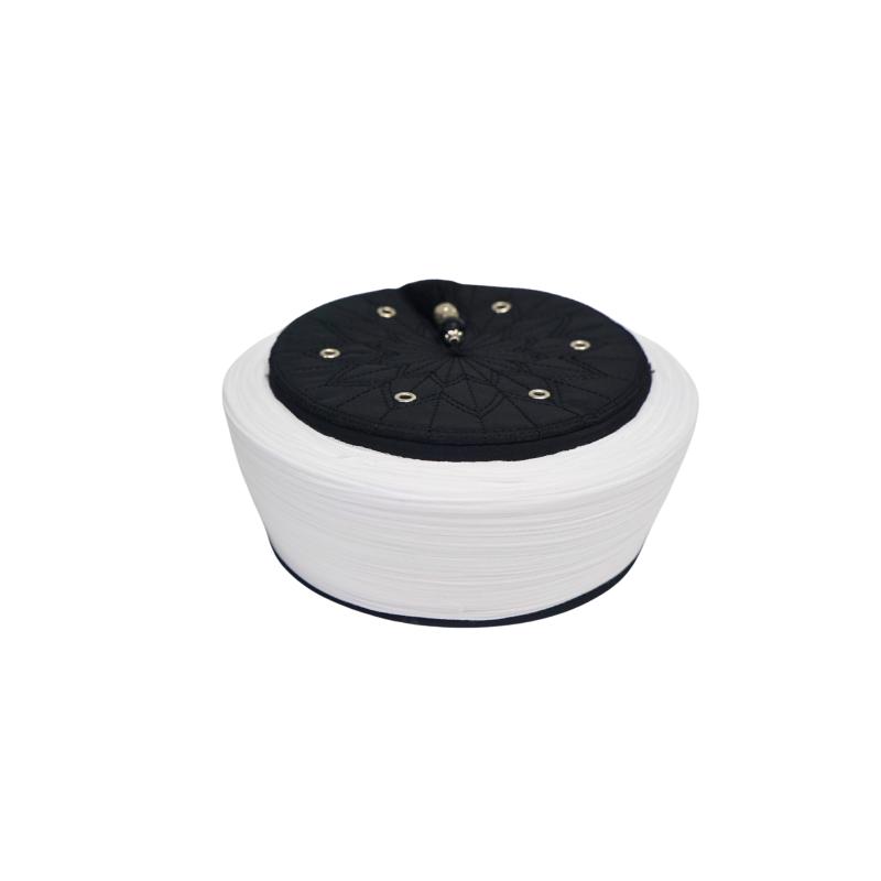 İmam Sarığı-Siyah Takke-Düz Sarım-Kapsüllü-7 metre