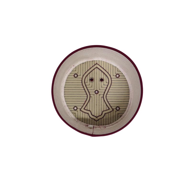Talebe Sarığı-Bordo Takke-Düz Sarım-Nâli Şerif-5 metre