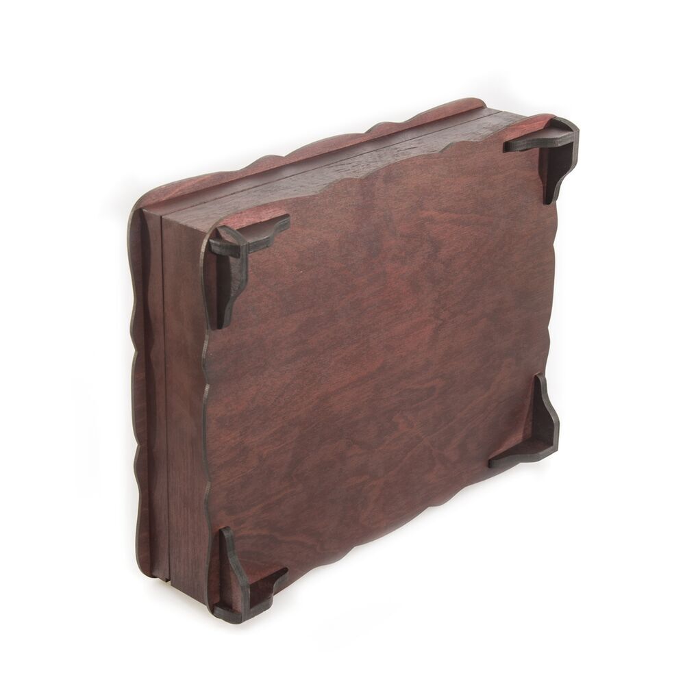 Ahşap Sandıklı Kitaplık ve Kuran Rahlesi -Bordo ( 32 x 25 cm )