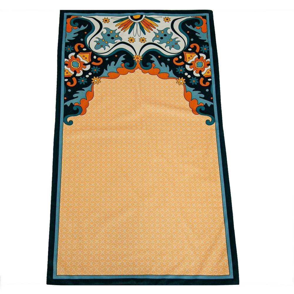 Hediyelik Seccade Seti Kuranı Kerim, Minder, İnci Tesbih Seccade Taba 67x121 cm - 400 gr