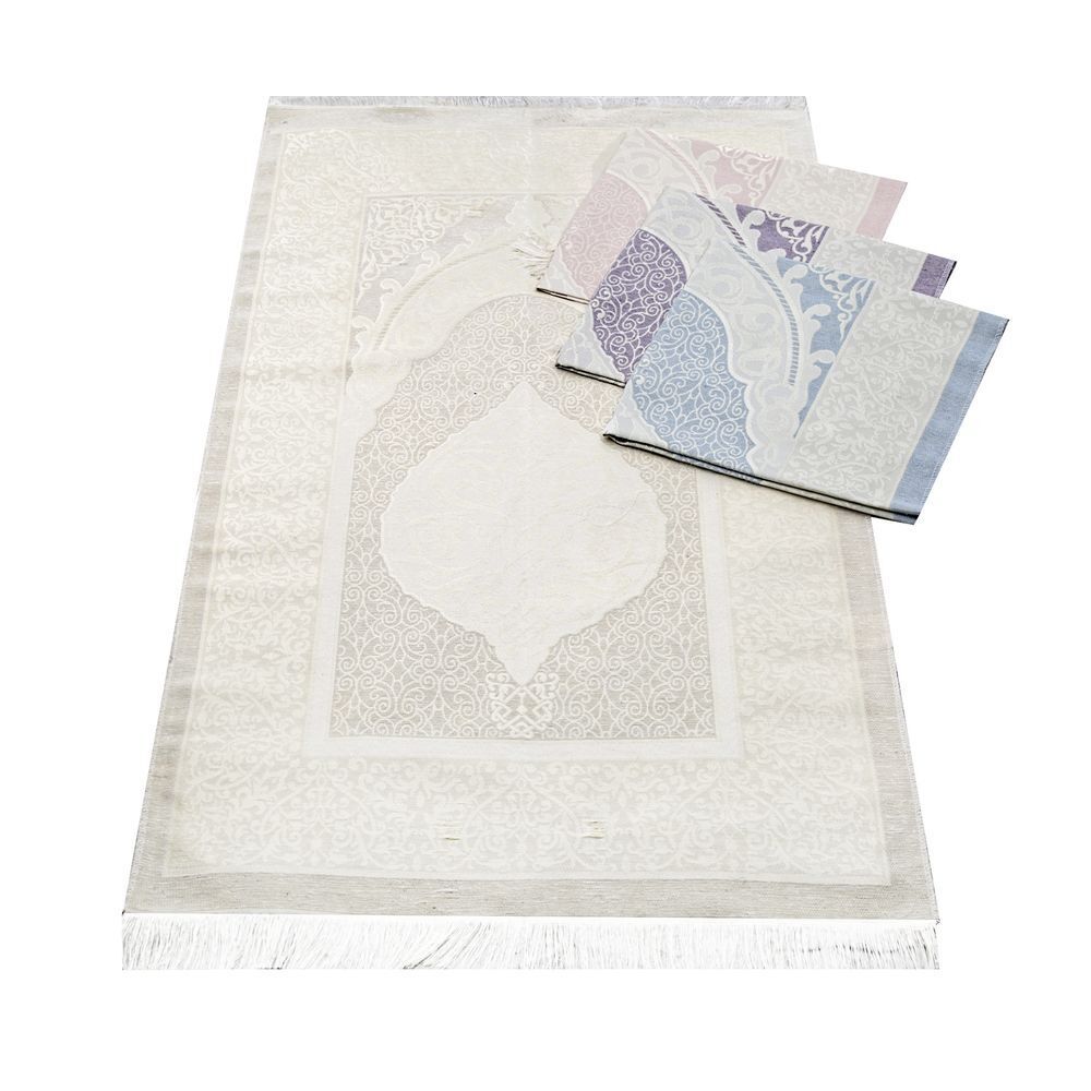 Hediyelik Kadife Kaplı Yasin Kitabı, Seccade, Şal, İnci Tesbih, Asetat Kutulu (26×23) Set-Kahve