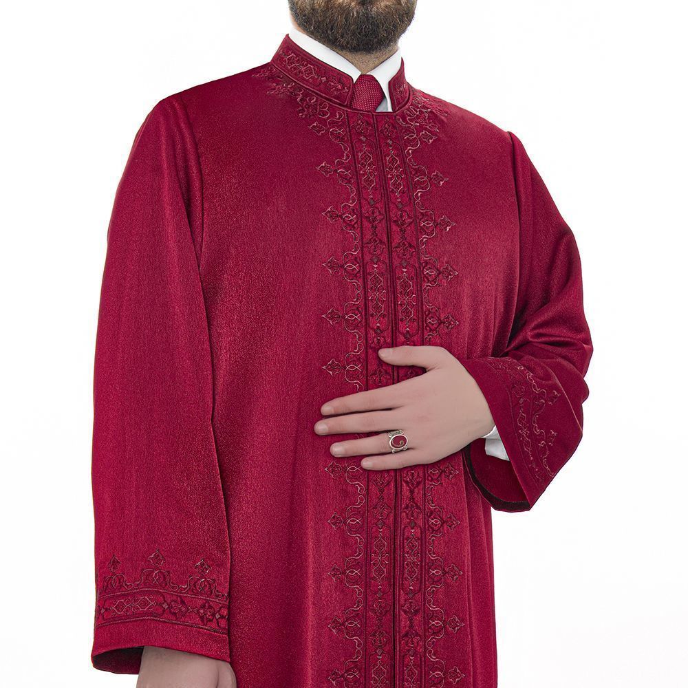 Lüks Taberi İmam Cübbe Bordo