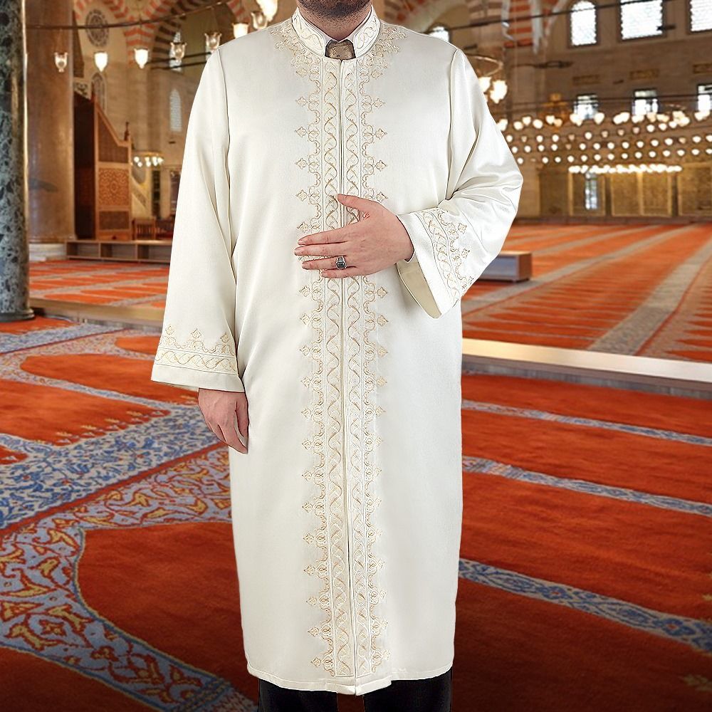 Lüks Ubeyde İmam Cübbesi Krem