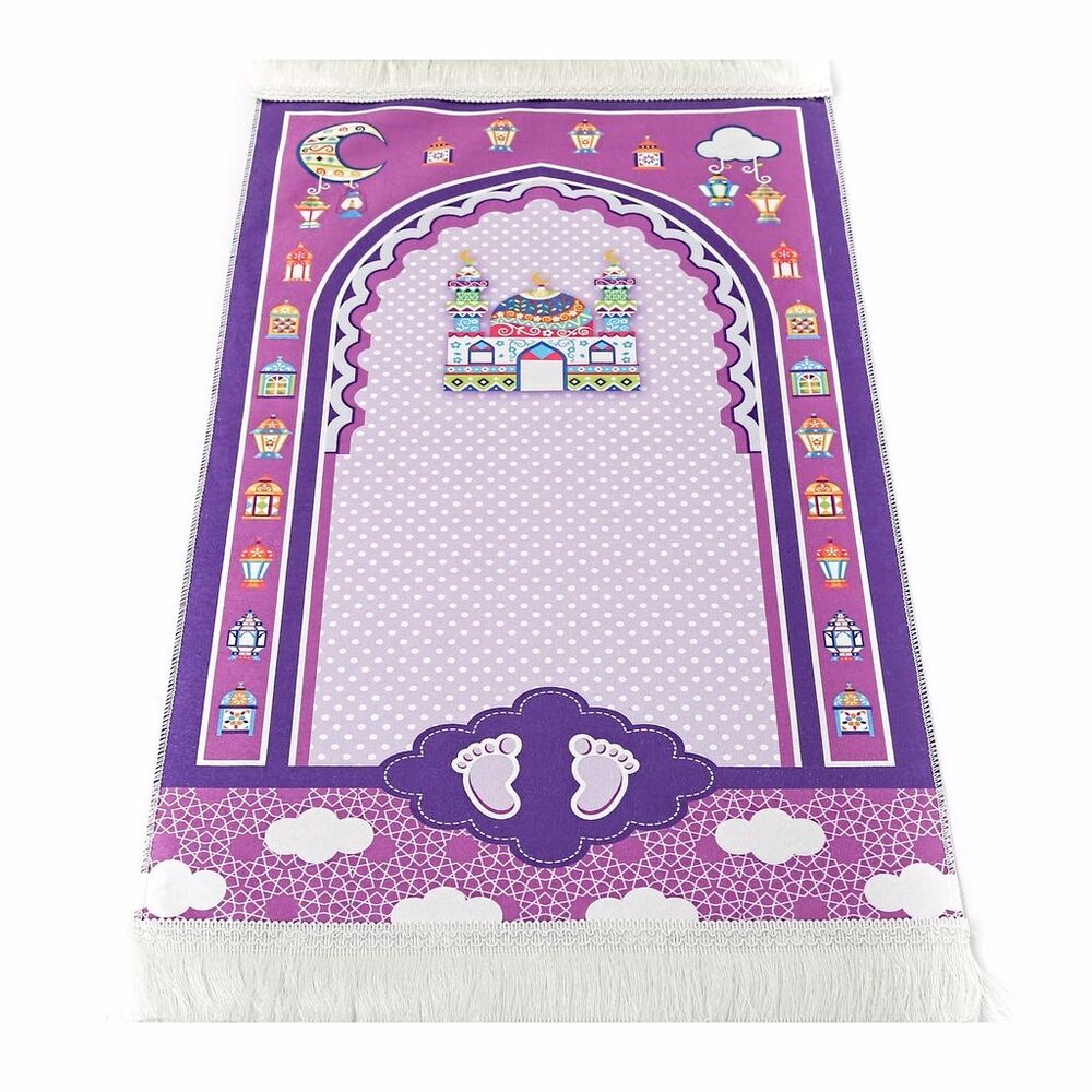 Çocuk Seccadesi Sahra Mor 82×45 cm 110 gr - Tesbih Hediyeli