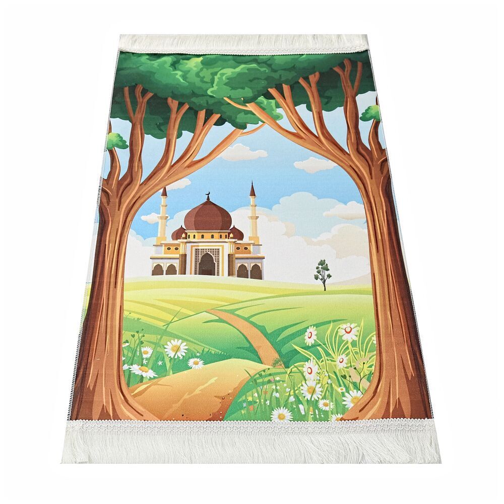 Çocuk Seccadesi Ağaç- Kahve 82×45 cm 110 gr - Tesbih Hediyeli