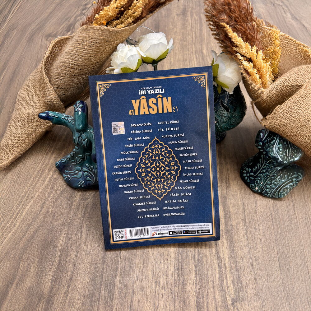 Fihristli Yasin Kitabı 30 Adet, İnci Tesbih, Asetat Kutulu (25×18) İsim Baskılı Mevlid Seti
