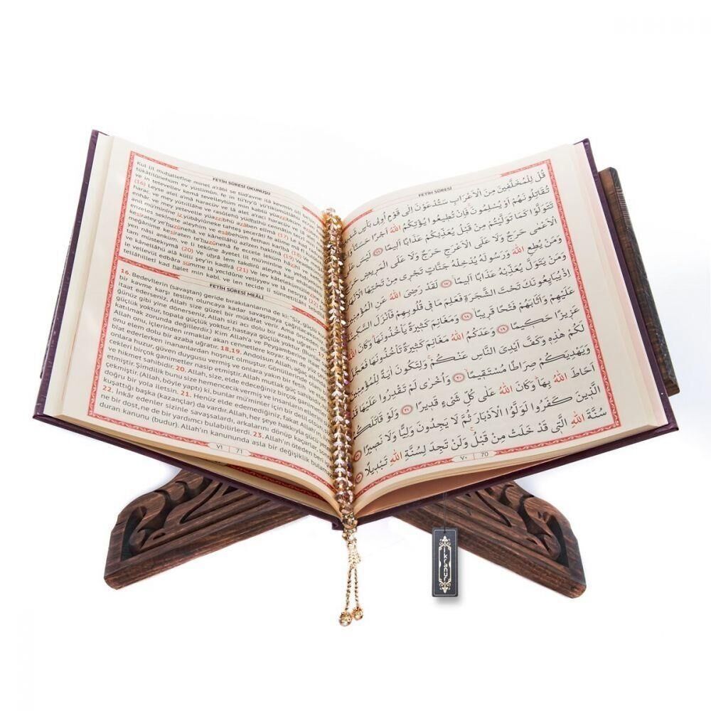 Hediyelik Yasin Kitabı 50 Adet ( Ciltli) İsme Özel, İnci Tesbih, Asetat Kutulu (25×18) Mevlid Seti-Lacivert