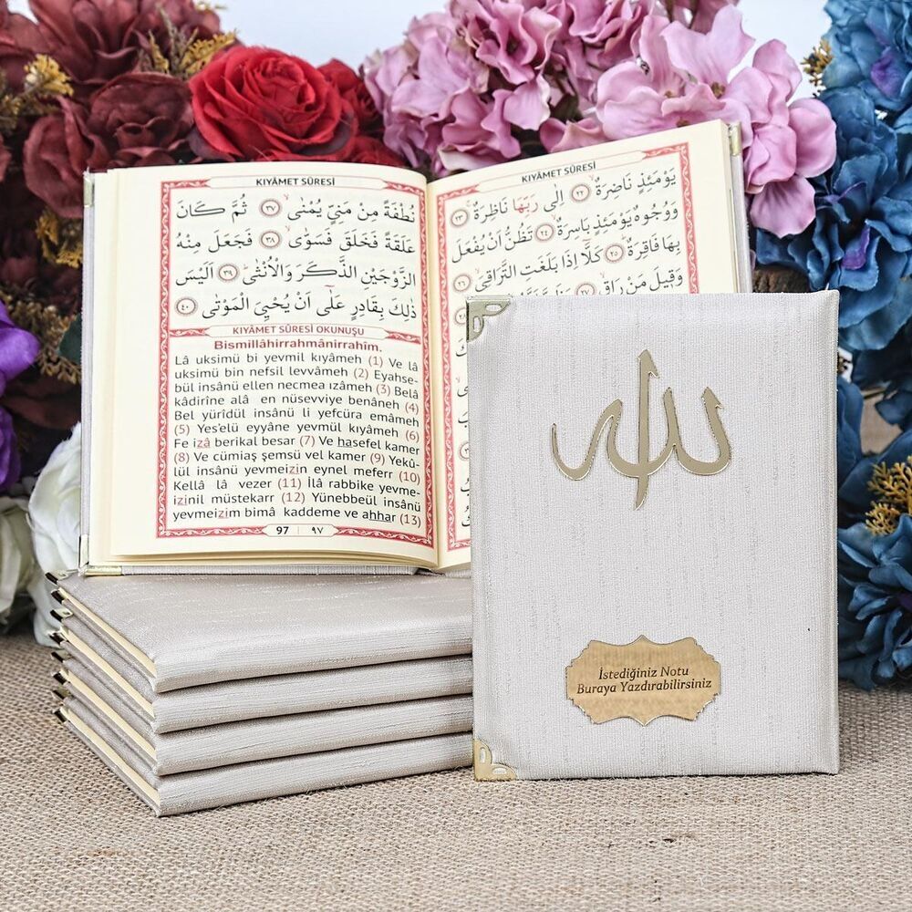 Yasin Kitabı 10 Adet Şantuk Kumaş (Çanta Boy 12×16, 128 Sayfa) Vizon