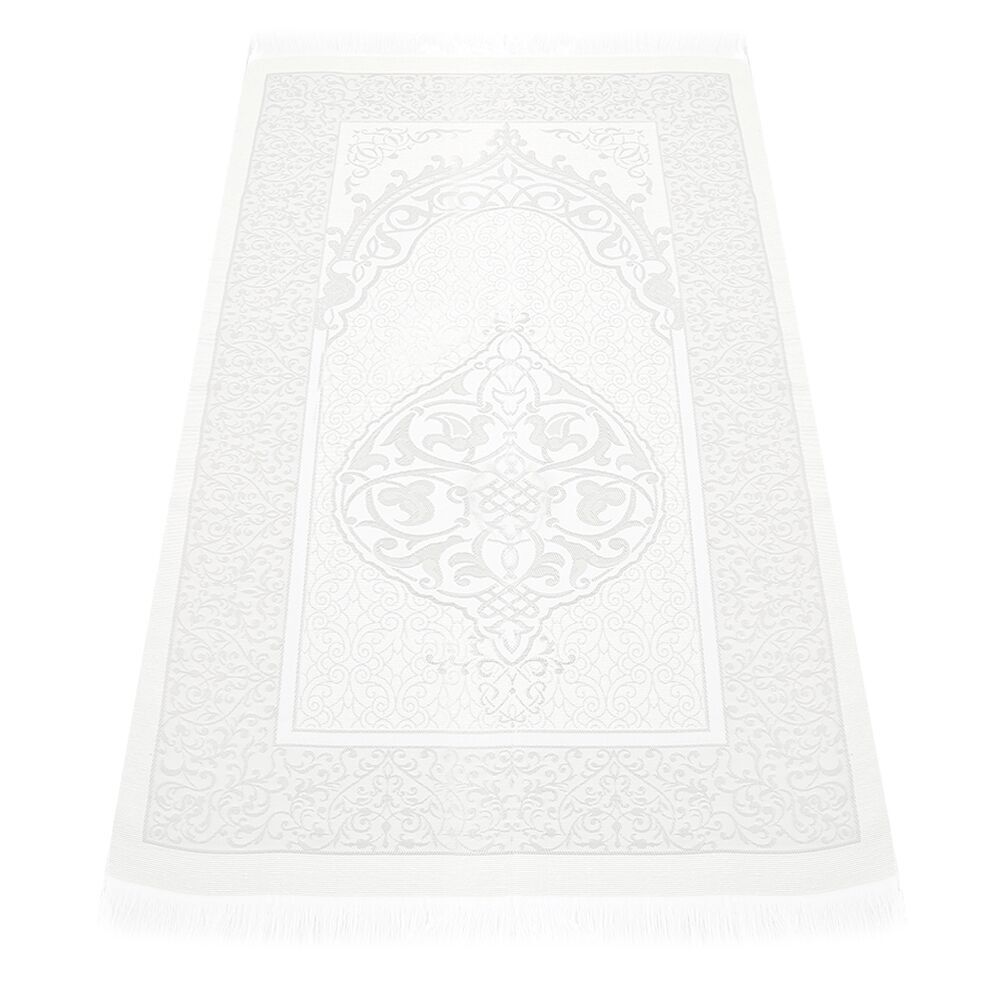 Hediyelik Kadife Kaplı Kur’an-ı Kerim (Çanta Boy), İnci Tesbih, Şal, Seccade, Pleksi, Kare Kutulu Paket