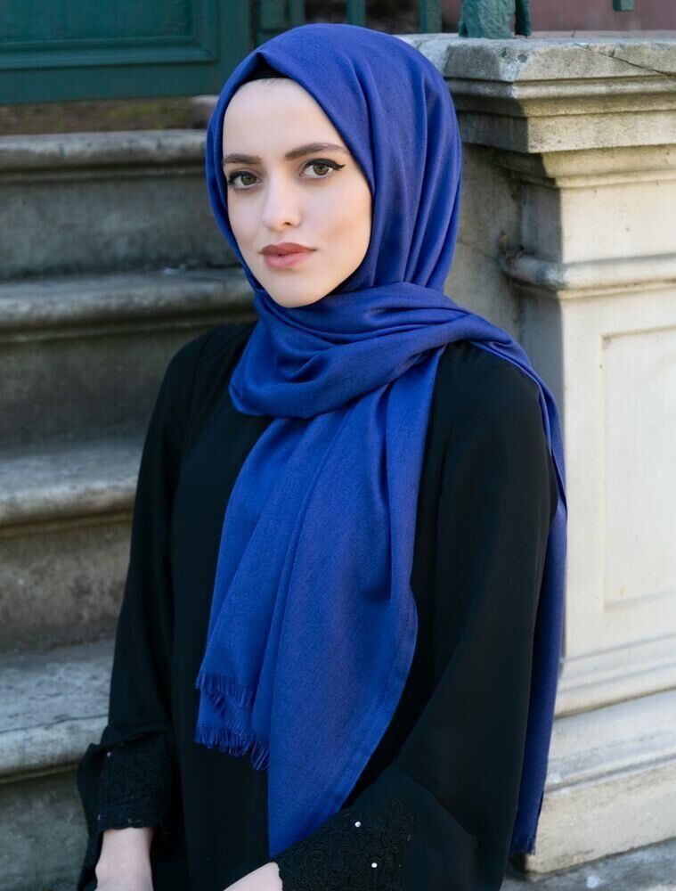 Hediyelik Şal - İnci Tesbih - Kişiye Özel Pleksi - Kurdela İle Süslenmiş - Lacivert