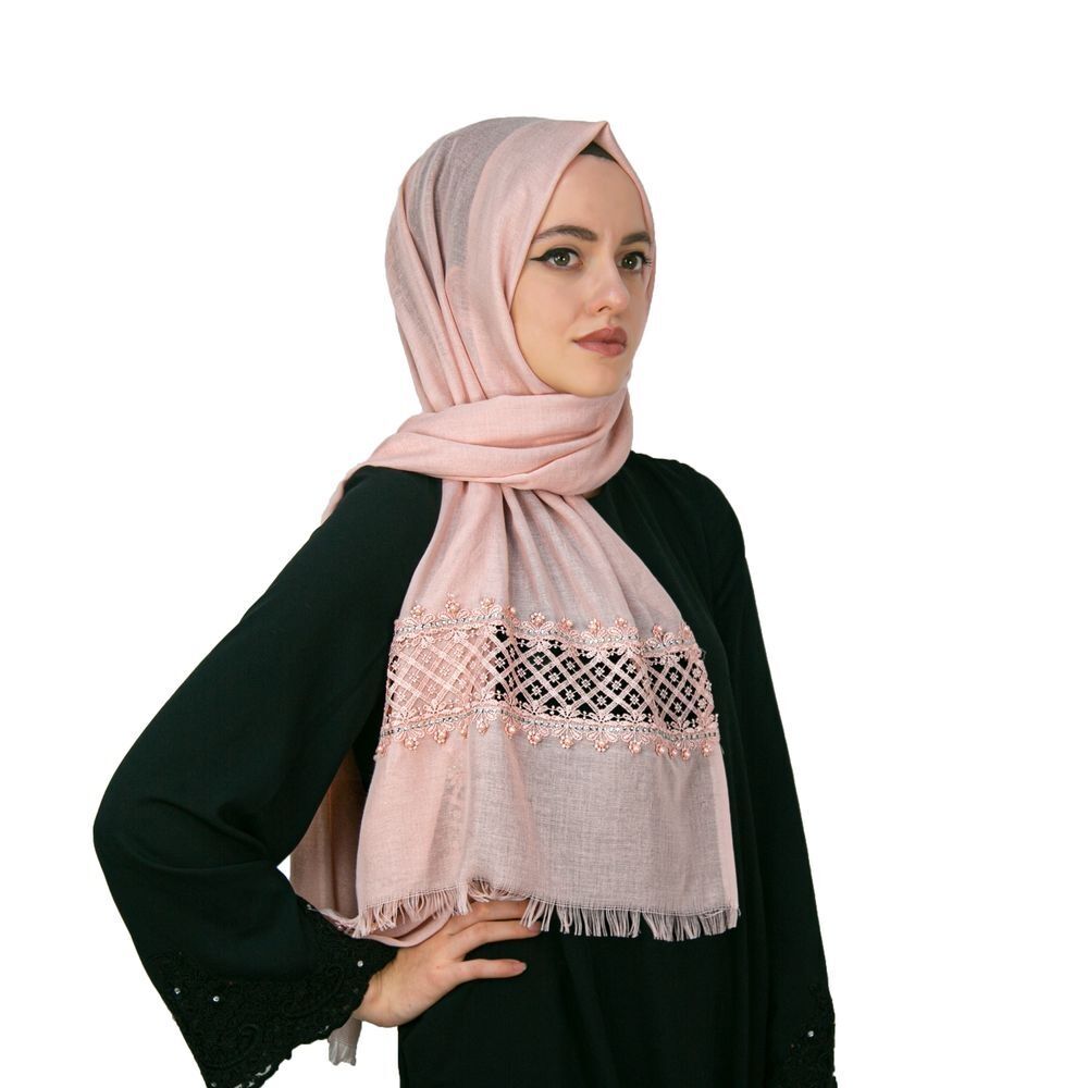 Hediyelik İpek Seccade, İnci Tesbih Güllü, Şal, Asetat Kutulu (26×23) Set Pembe