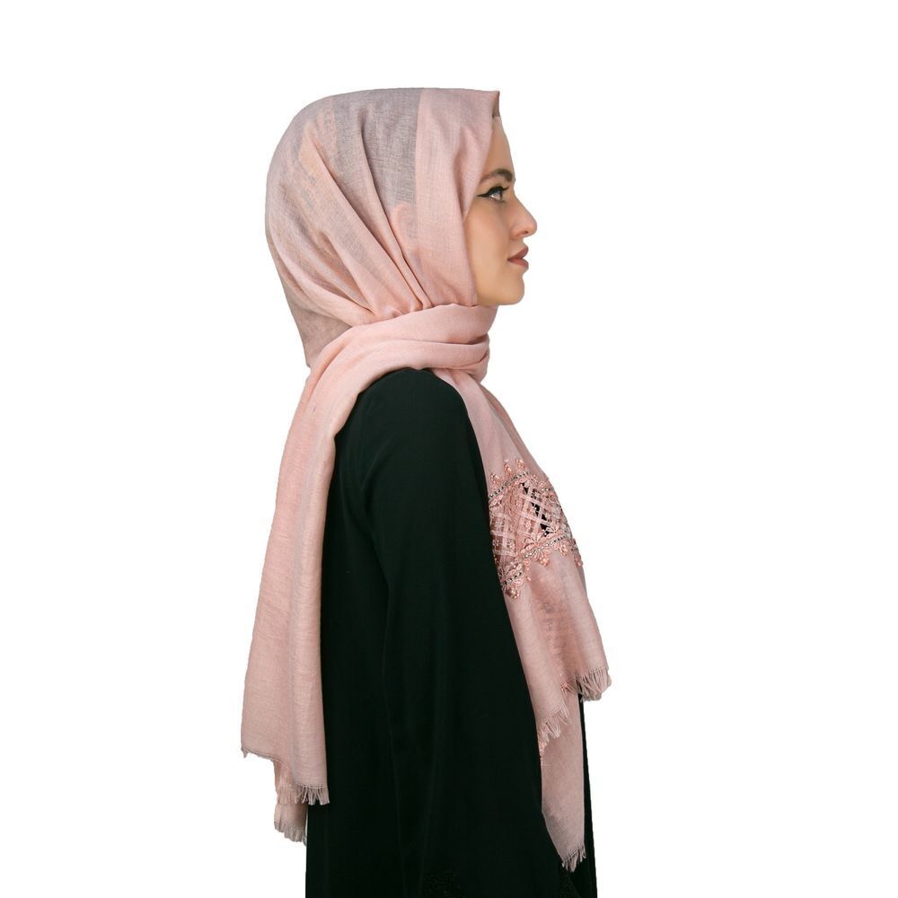 Hediyelik İpek Seccade, İnci Tesbih Güllü, Şal, Asetat Kutulu (26×23) Set Pembe