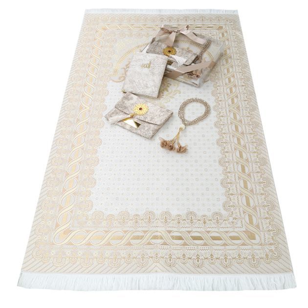 Hediyelik Seccade, Yasin Kitabı, Tesbih, Asetat Kutulu (26×23) Vizon