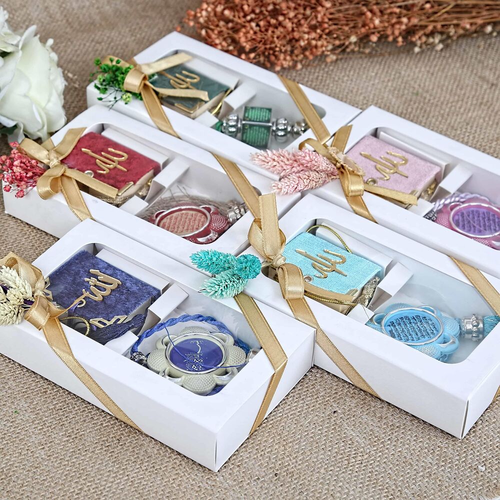 Araç Süsü Ayetel Kürsi Yazılı, Mini Kur’an Seti-Lacivert