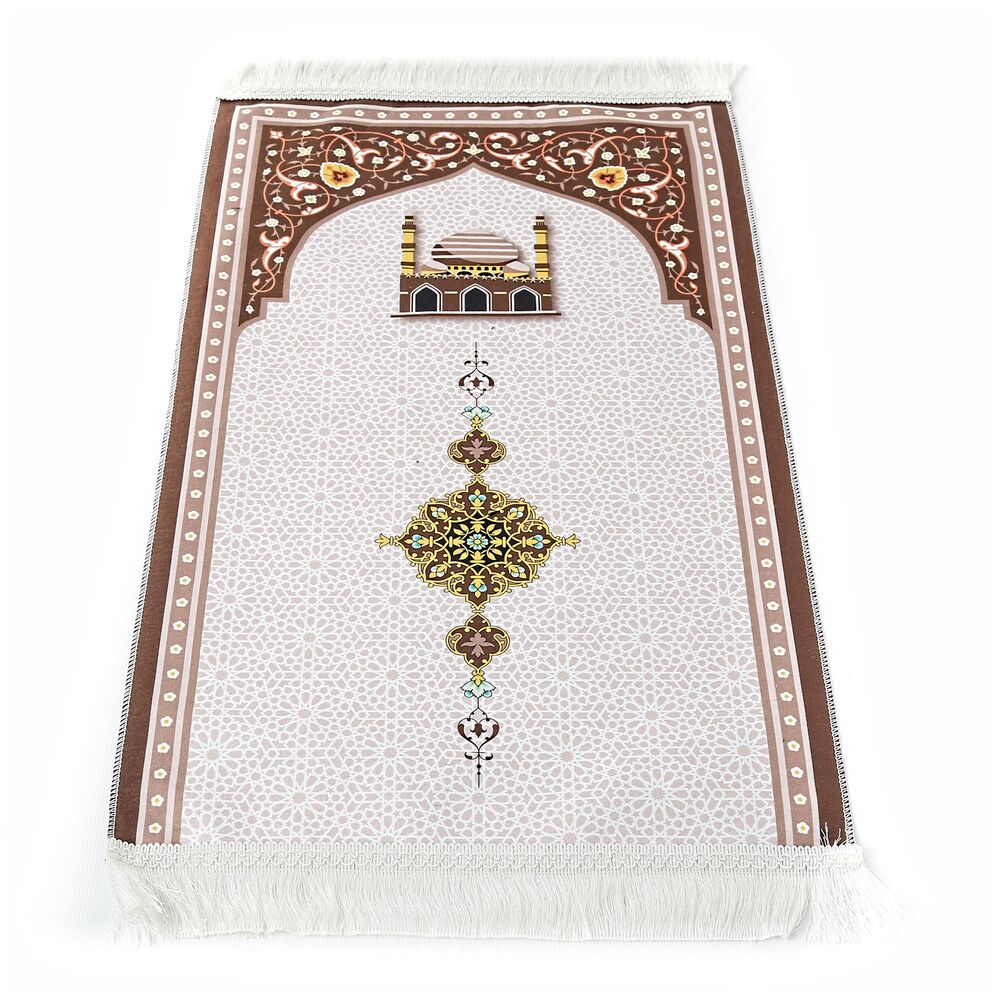 Çocuk Seccadesi Kudüs Kahve 82×45 cm 110 gr - Tesbih Hediyeli