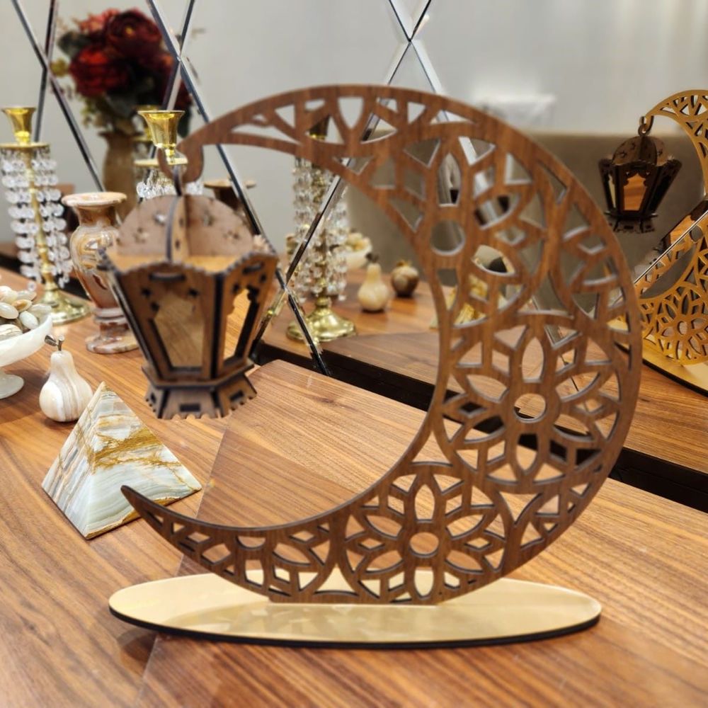 Ya Şehri Ramazan Süsü Kandilli Ramadan Gold Pleksi Aksesuar 25*25
