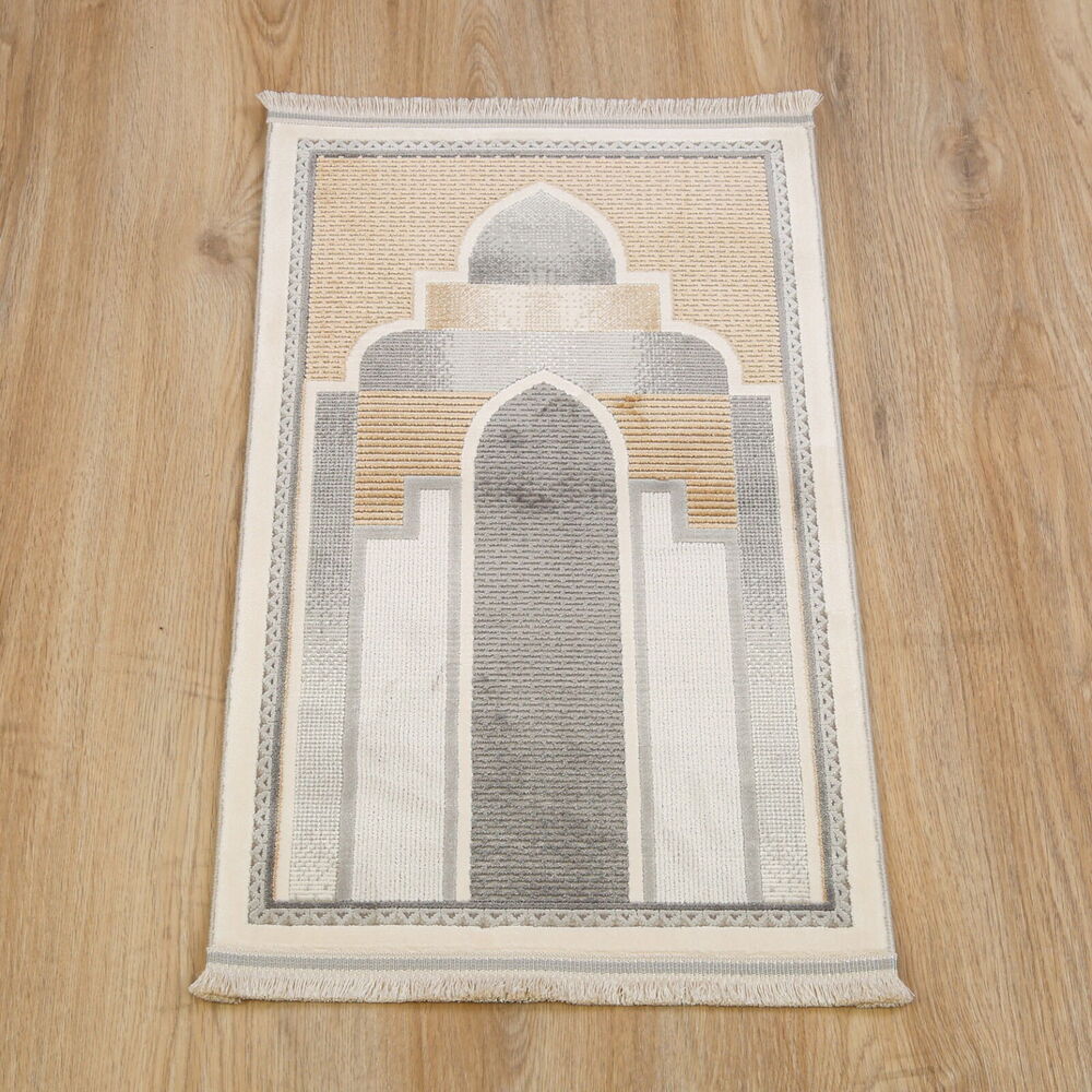 Lüks Kadife  Halı Tipi  Akasya  Çocuk Seccade - Vizon( 40*72 cm)