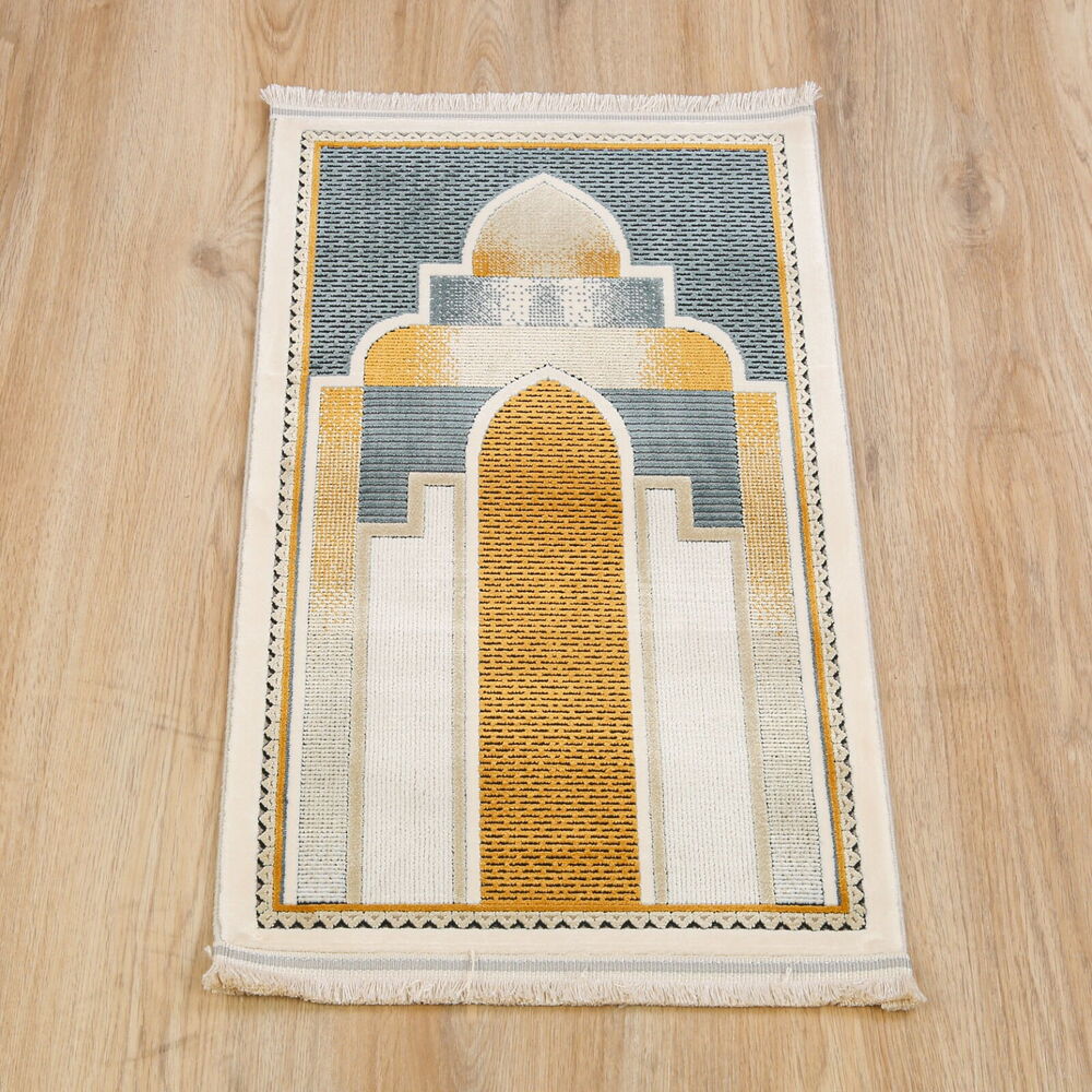Lüks Kadife  Halı Tipi  Akasya  Çocuk Seccade - Mavi( 40*72 cm) 700 gr