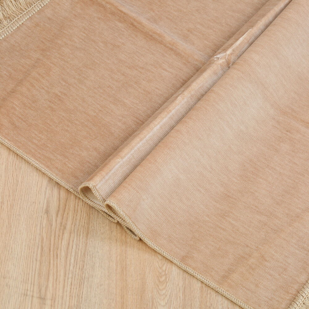 İsme Özel Sade Lüks  Kadife Seccade - Vizon (110 X 70 cm ,580 gr)