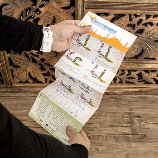 Katlanabilir Namaz Rehberi Kartelası