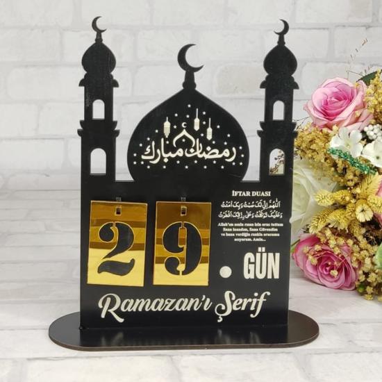 Masaüstü Ramazan Süsü,Oruç Dualı,Ramazan Takvimi Cami Model(20*24cm195gr)