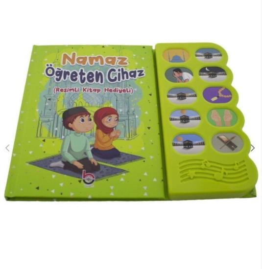 Namaz Öğreten Cihaz Resimli Kitap Seti Yeşil-64 Sayfa