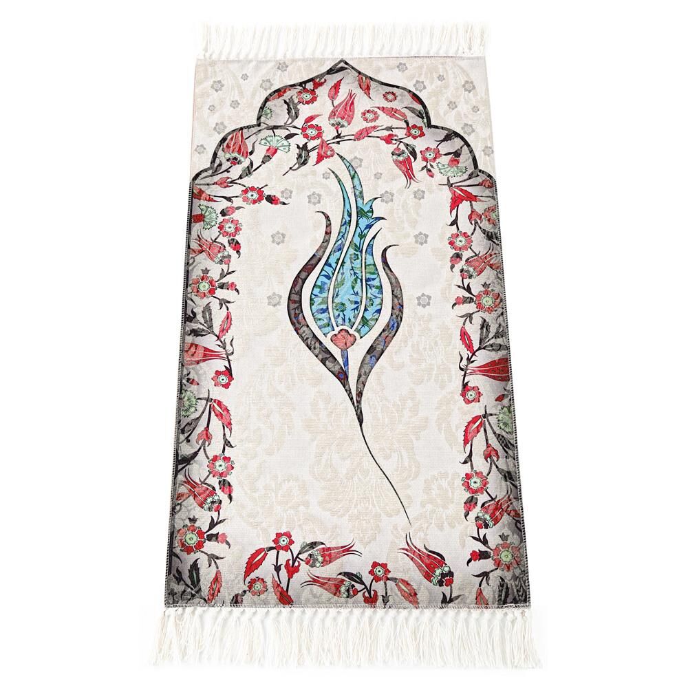 İsminizi Seccadeye Yazıyoruz Çocuklara Özel Seccade Namaz Seti Mavi 45x80 cm - 180 gr