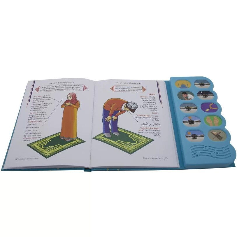 Namaz Öğreten Cihaz Resimli Kitap Seti Mavi -64 Sayfa