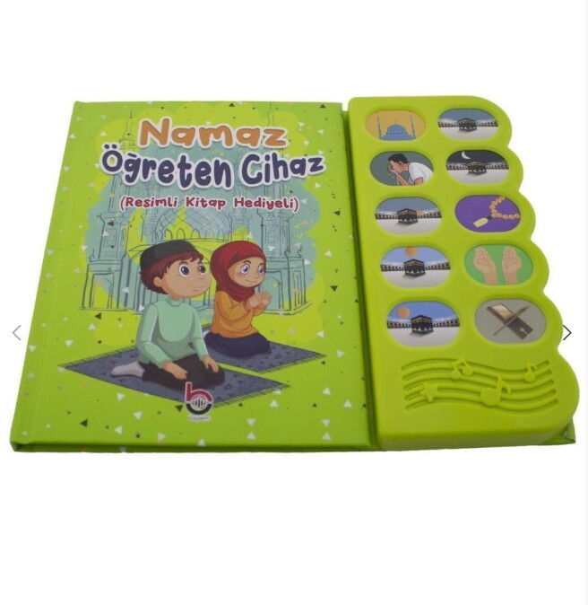 Namaz Öğreten Cihaz Resimli Kitap Seti Yeşil-64 Sayfa